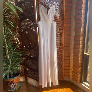NWT Size Large Symphony Bridal White Wedding Bachelorette Party Pantsuit Jumper